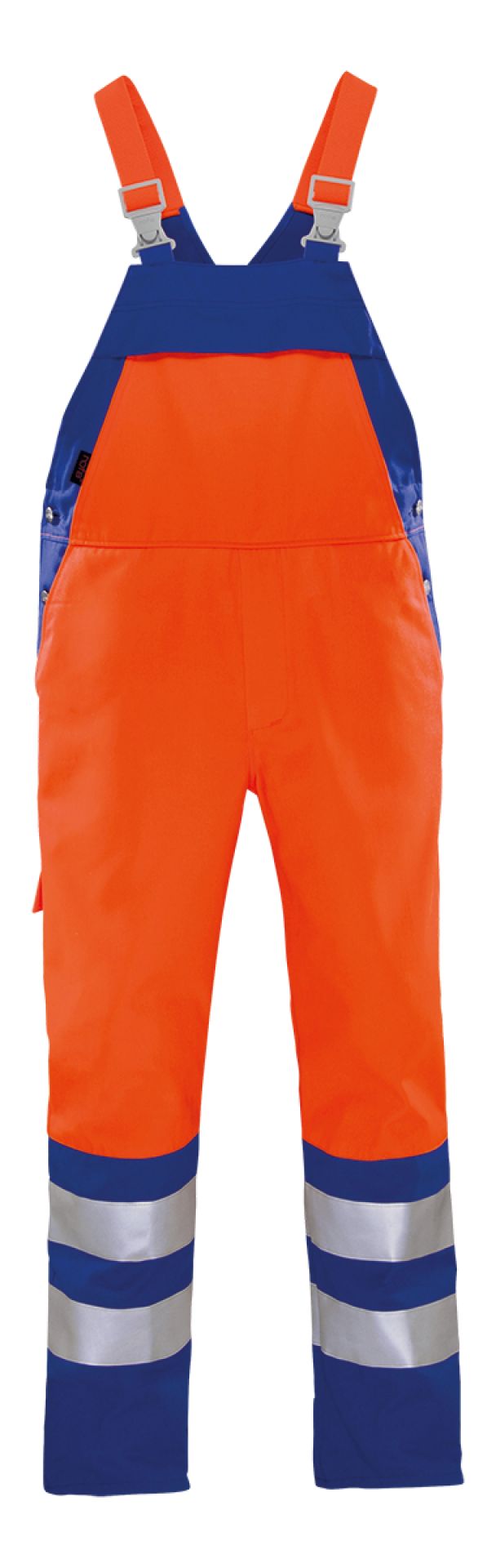 ROFA-Warnschutz, Warn-Latzhose, Duo-Color, ca. 275 g/m², leuchtorange-kornblau