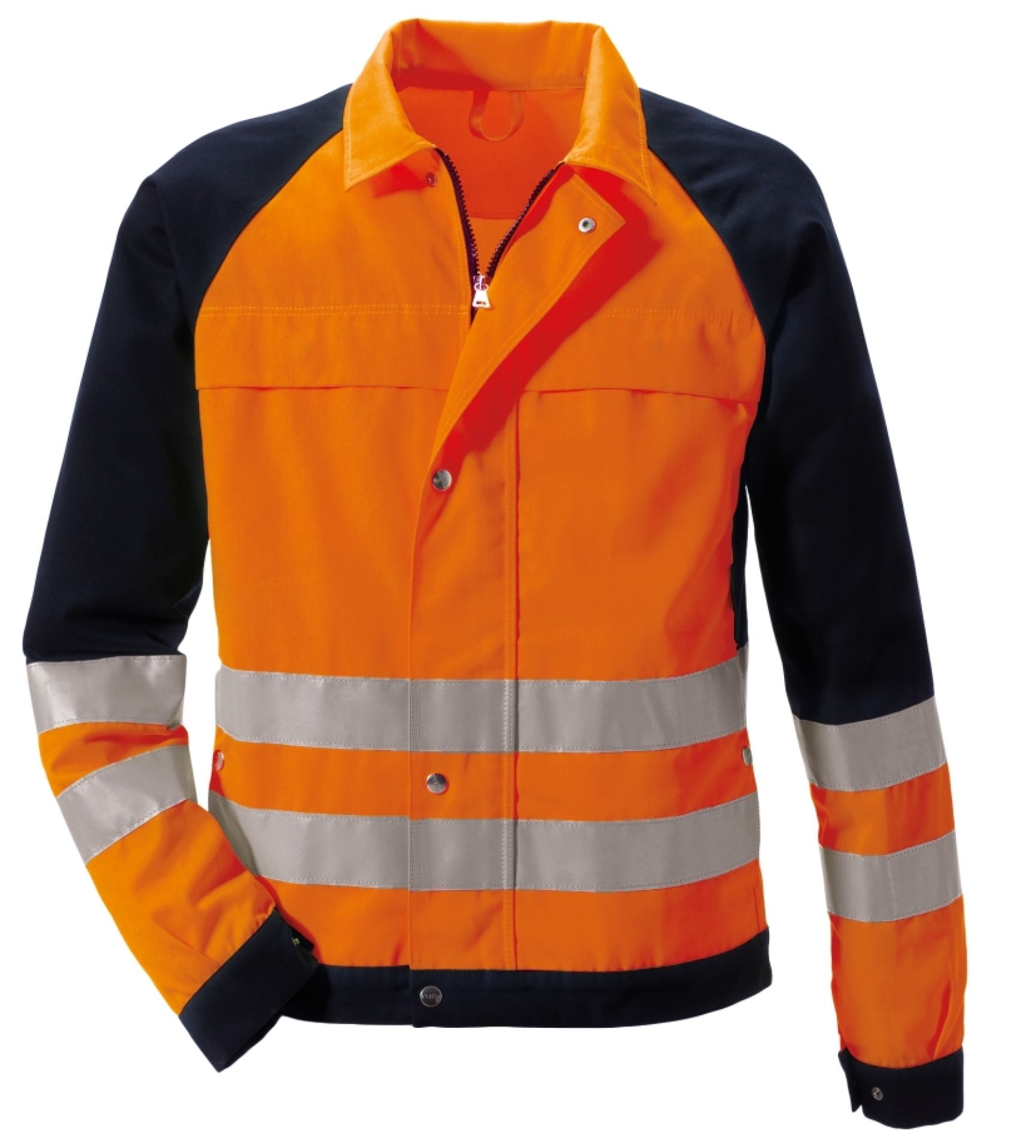 ROFA-Warnschutz, Warn-Jacke, Duo-Color, PSA, ca. 290 g/m², leuchtorange-marine