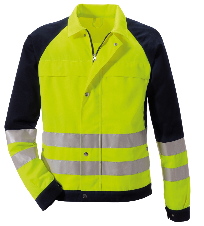 ROFA-Warnschutz, Warn-Jacke, Duo-Color, PSA, ca. 290 g/m², leuchtgelb-marine
