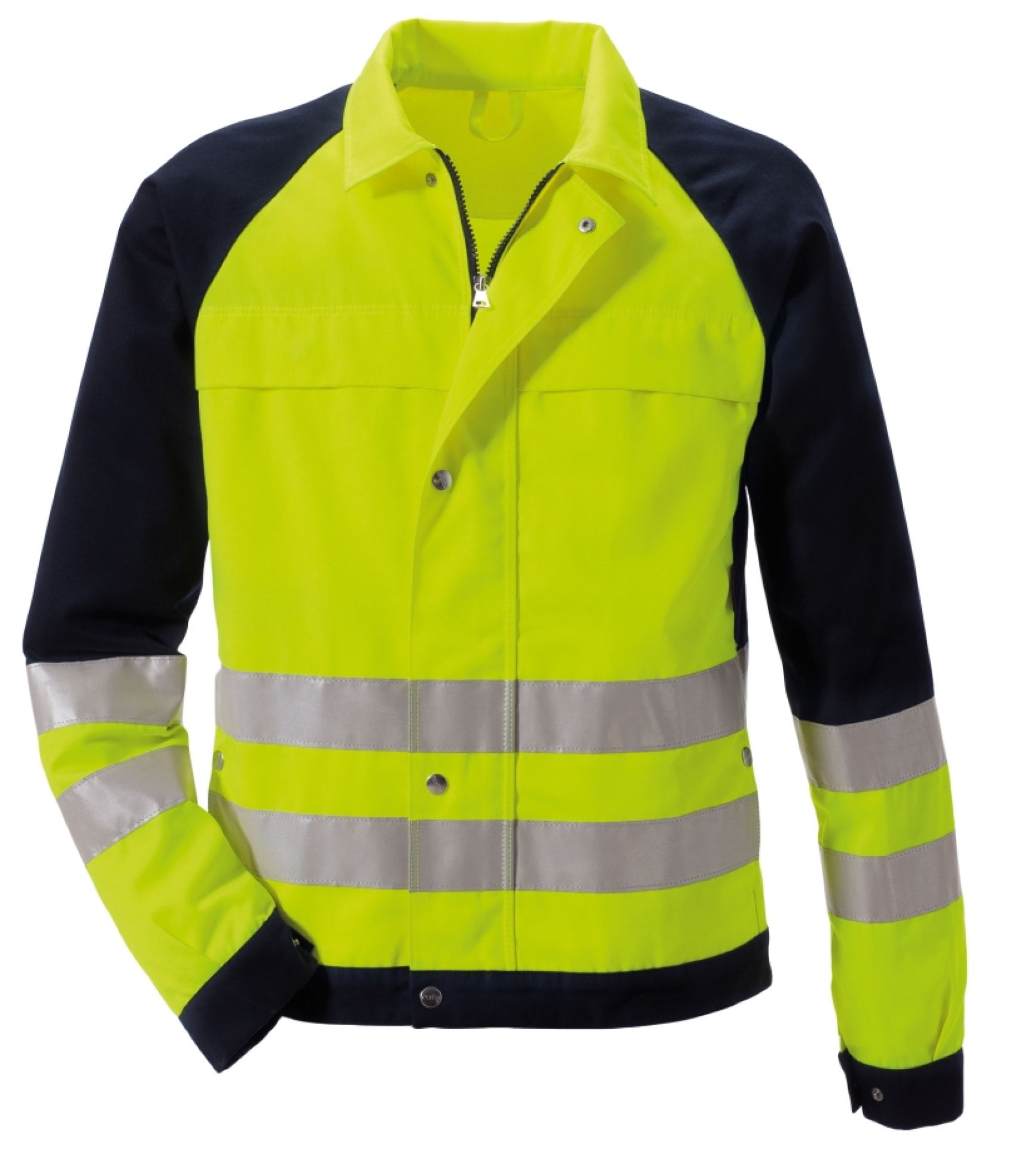 ROFA-Warnschutz, Warn-Jacke, Duo-Color, PSA, ca. 290 g/m², leuchtgelb-marine