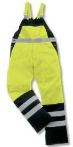 ROFA Warnschutzlatzhose Arbeitslatzhose Warnkleidung Warnschutz Duo Color leuchtgelb marine ca 275 g
