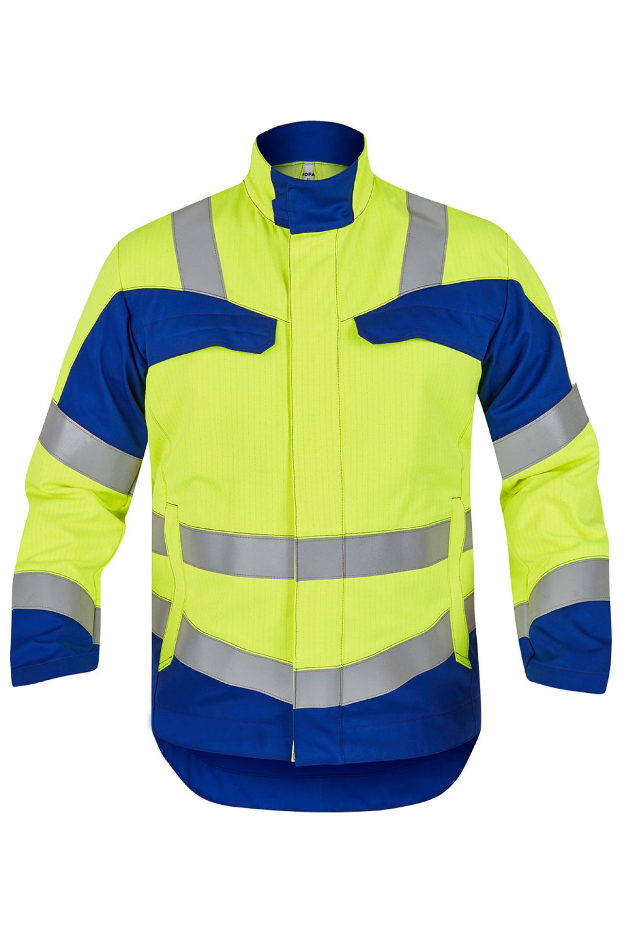 ROFA-Warnschutz, Warn-Jacke, Multi 7, leuchtgelb/kornblau