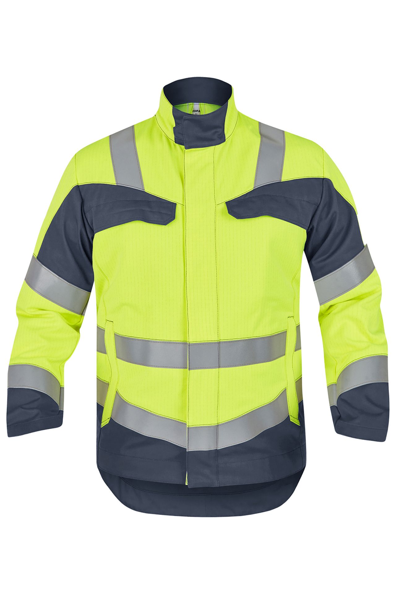 ROFA-Warnschutz, Warn-Jacke, Multi 7, leuchtgelb/grau