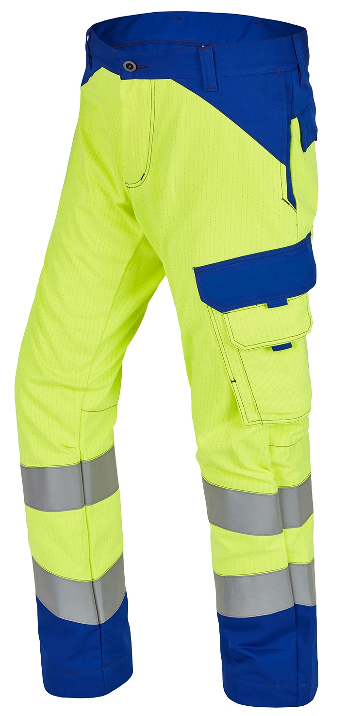 ROFA-Warnschutz, Warn-Bundhose, Multi 7, leuchtgelb/kornblau
