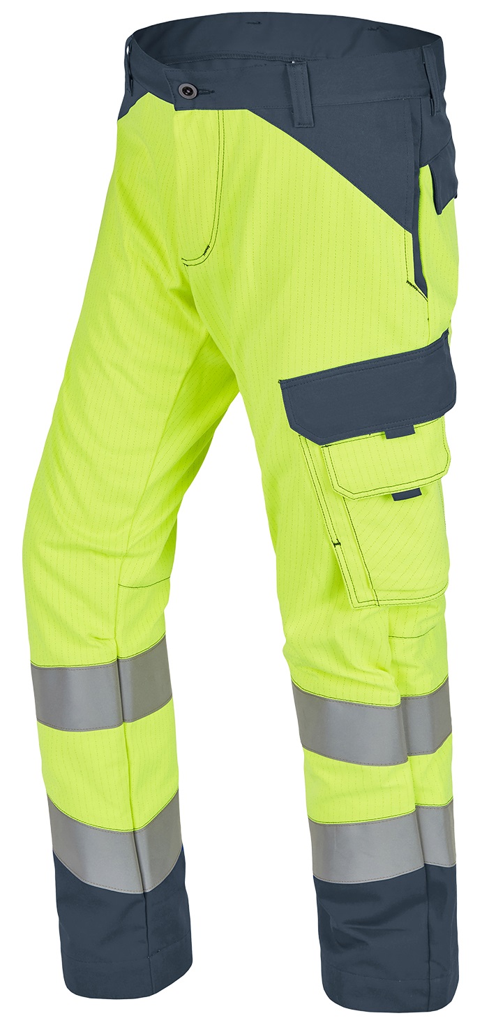 ROFA-Warnschutz, Warn-Bundhose, Multi 7, leuchtgelb/grau
