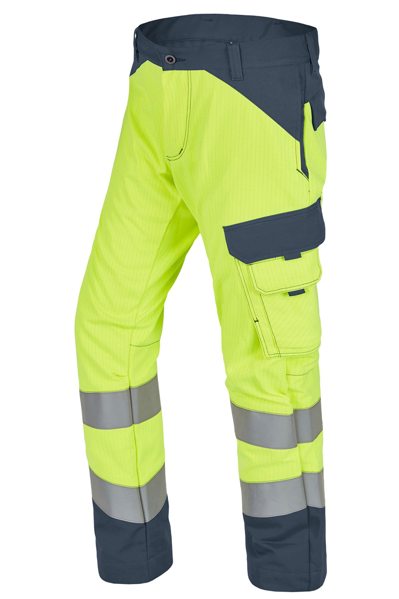 ROFA-Warnschutz, Warn-Bundhose, Multi 7, leuchtgelb/grau