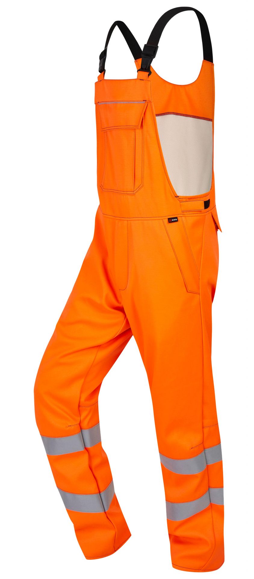 ROFA-Warnschutz, Warn-Latzhose, Multi 9+, leuchtorange