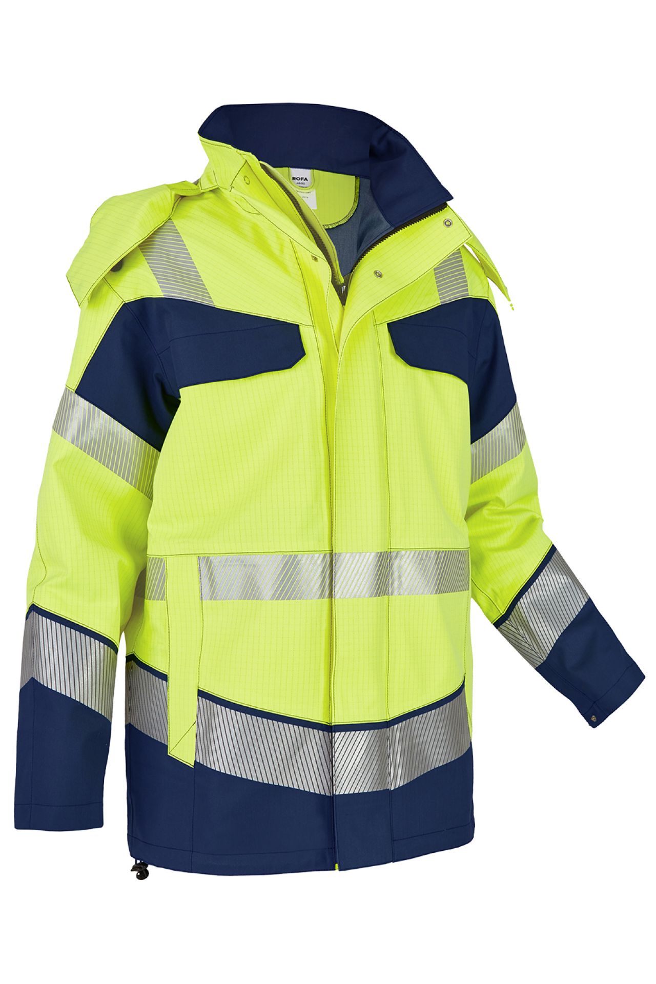 ROFA-Warnschutz, Warn-Parka, Multi 9+, leuchtgelb/marine