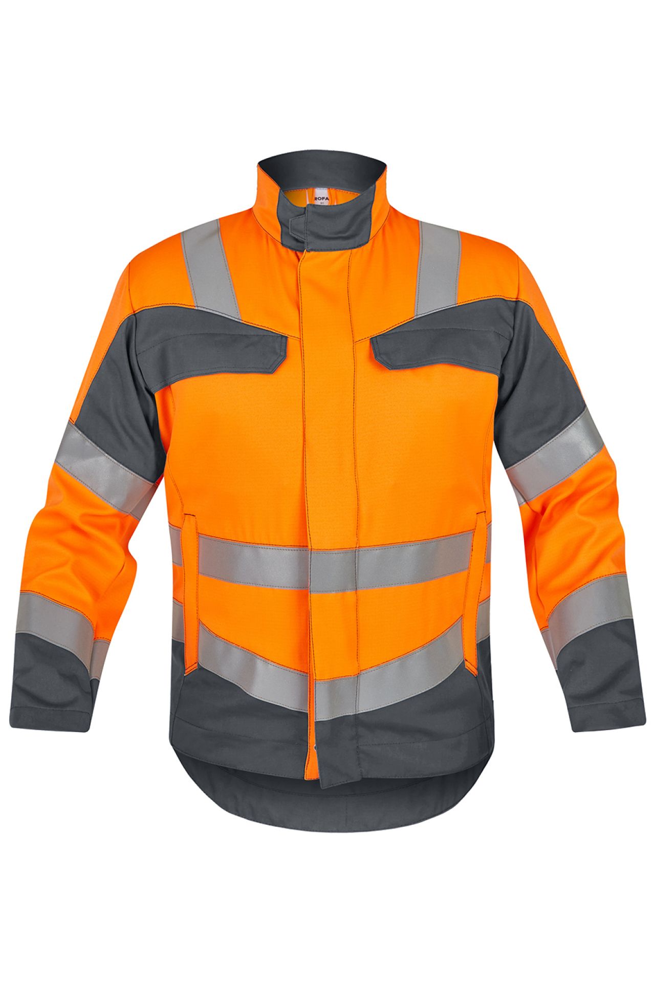 ROFA-Warnschutz, Warn-Jacke, Multi 7, leuchtorange/grau
