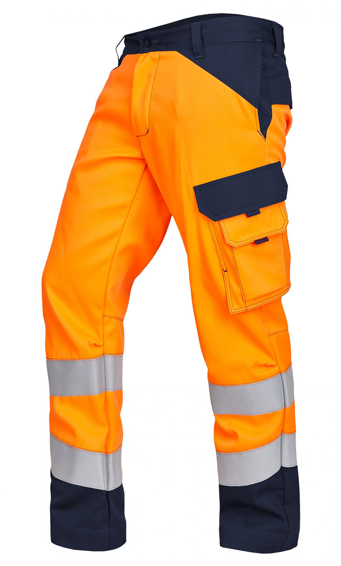 ROFA-Warnschutz, Warn-Bundhose, Multi 7, leuchtorange/marine