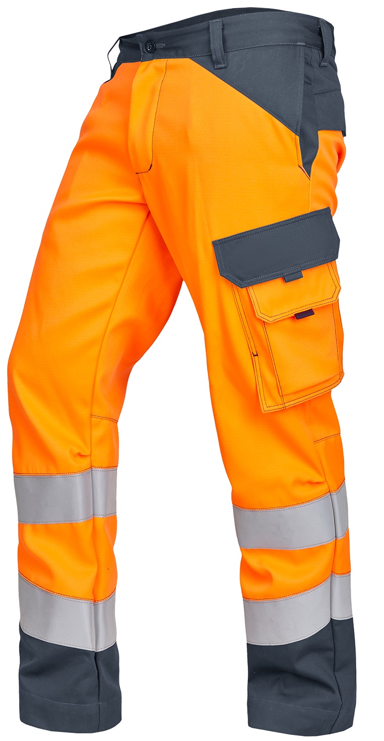 ROFA-Warnschutz, Warn-Bundhose, Multi 7, leuchtorange/grau