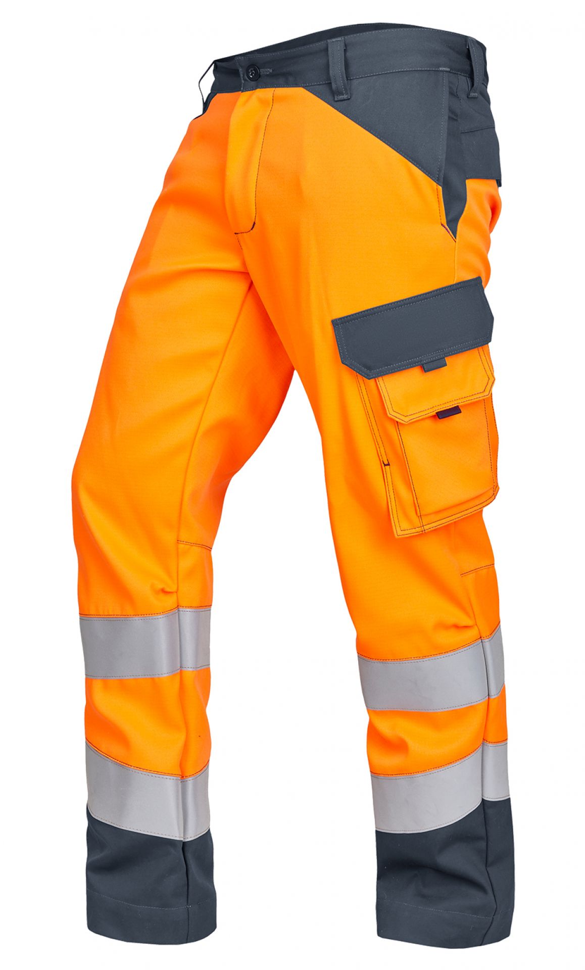ROFA-Warnschutz, Warn-Bundhose, Multi 7, leuchtorange/grau