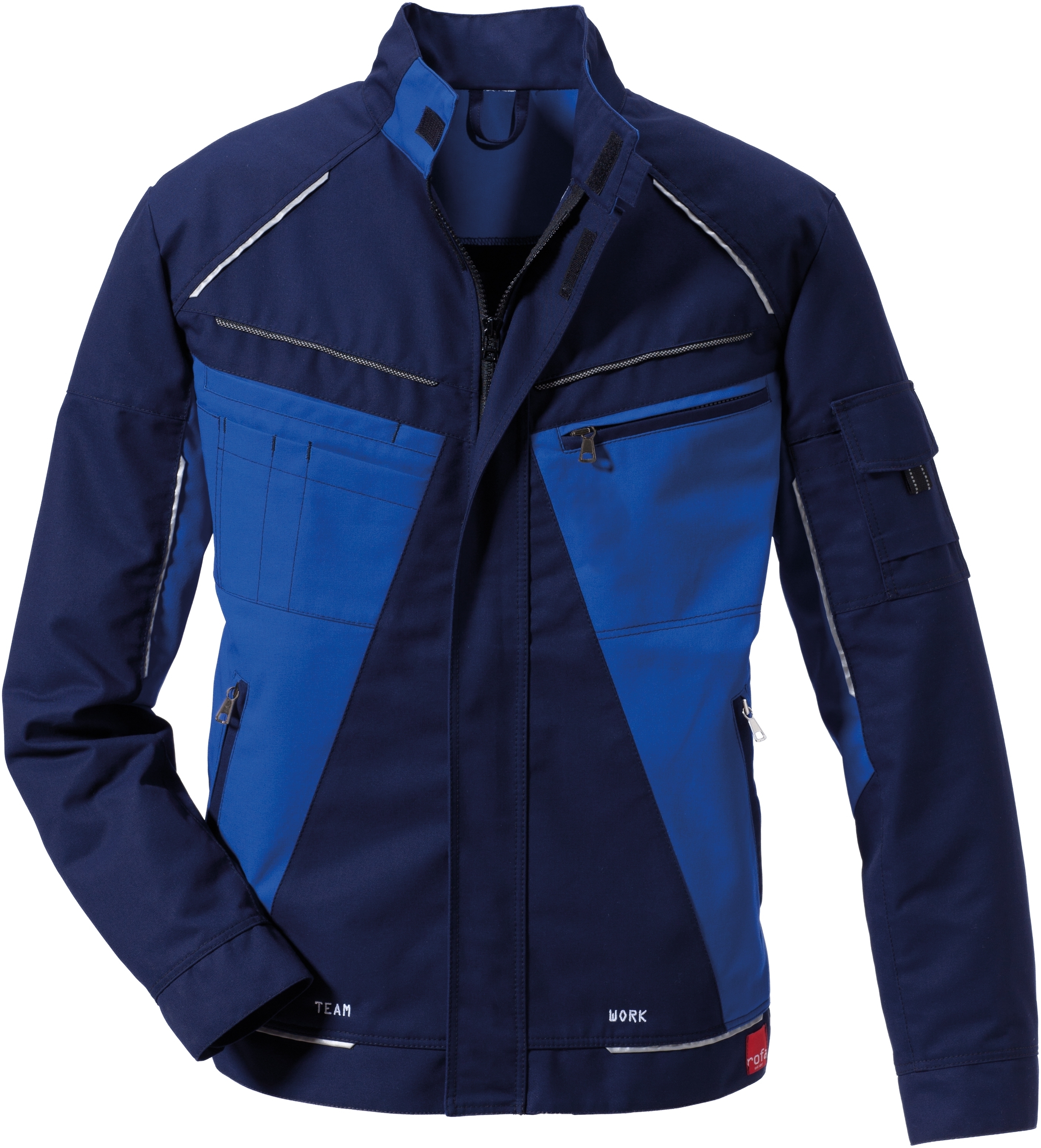 Gr.64L ROFA-Workwear, Arbeits-Berufs-Jacke, Teamwork, ca. 295 g/m², marine-kornblau