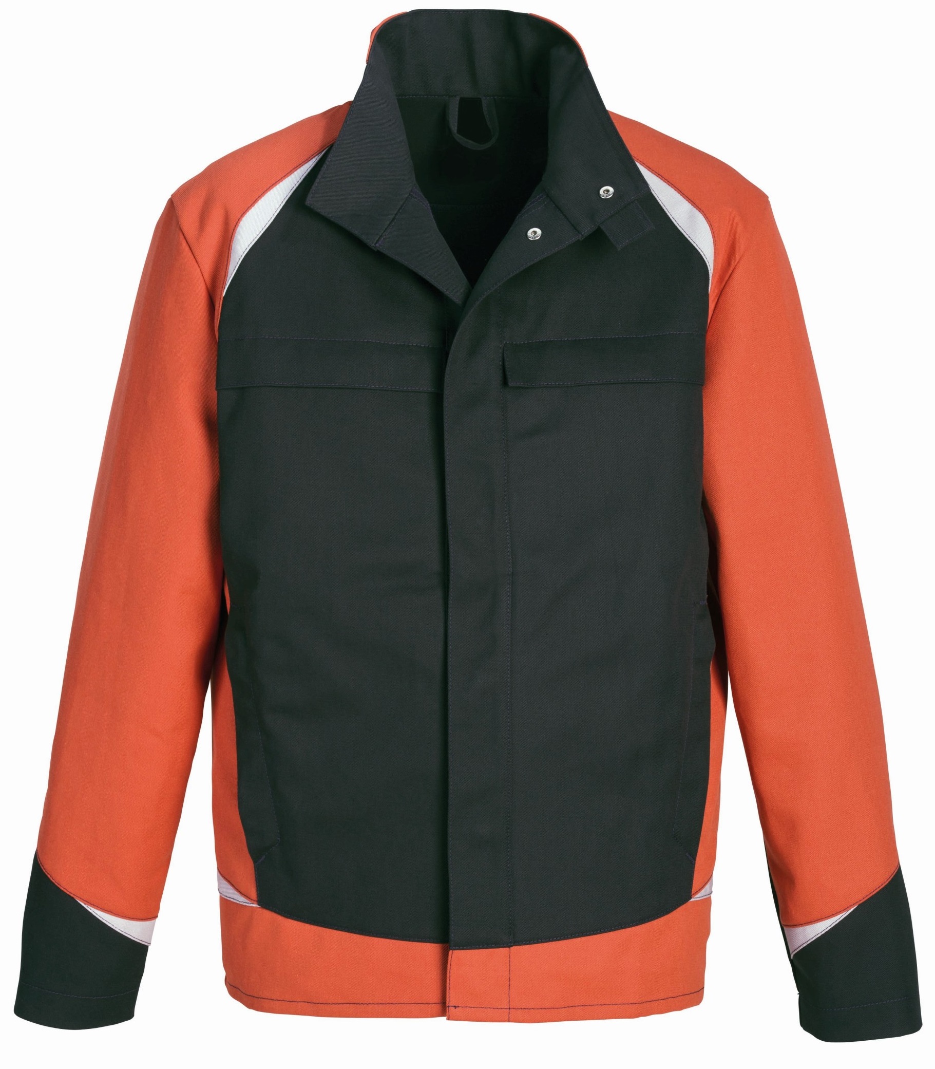 ROFA Schweisserschutz Jacke Arbeitsjacke Berufsjacke Schutzjacke Splash Proban dunkelanthrazit rot ca 330 g
