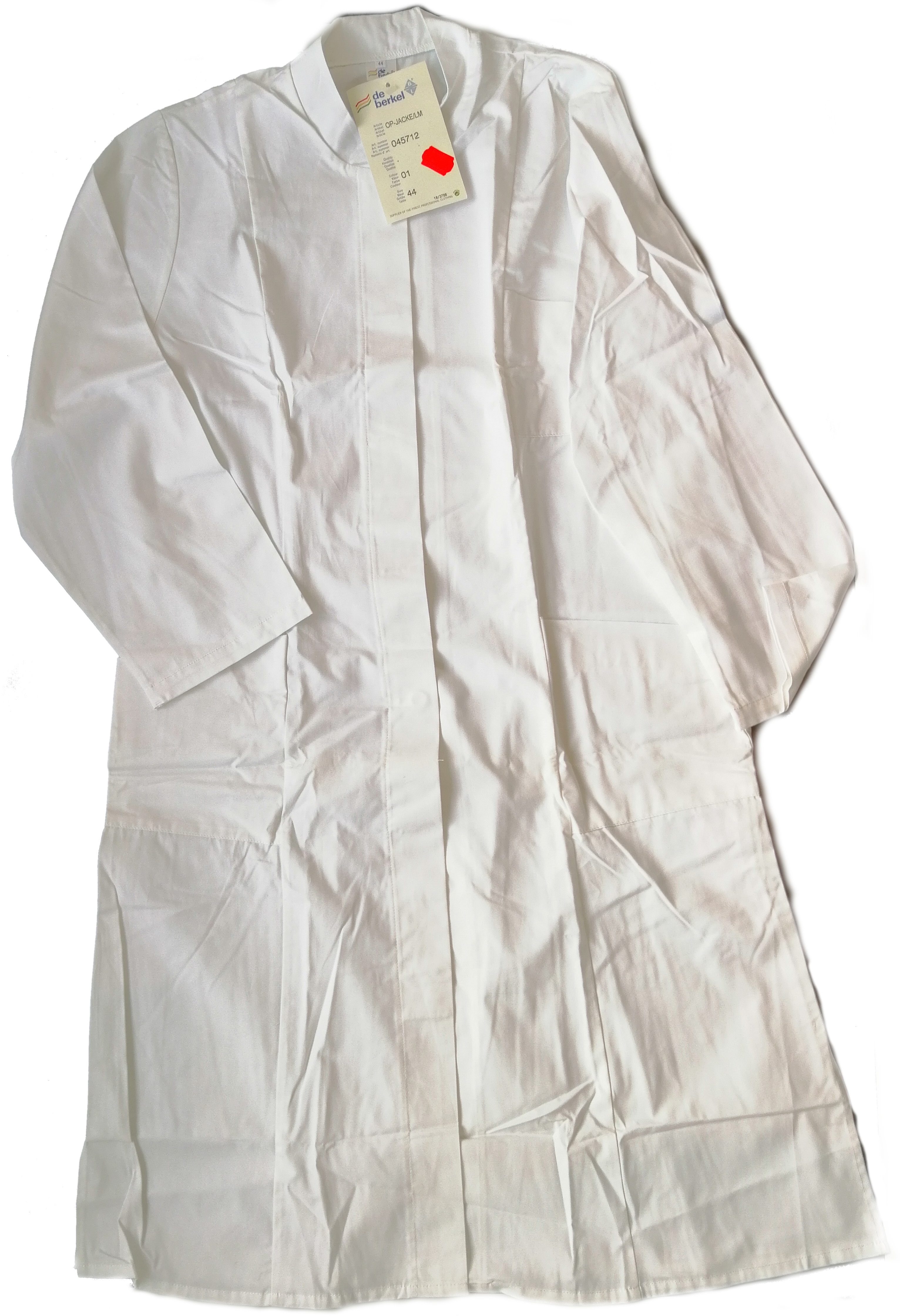 DE BERKEL OP Jacke Arbeitskasack Berufskasack Schlupfjacke Kittel Schutzjacke weiß