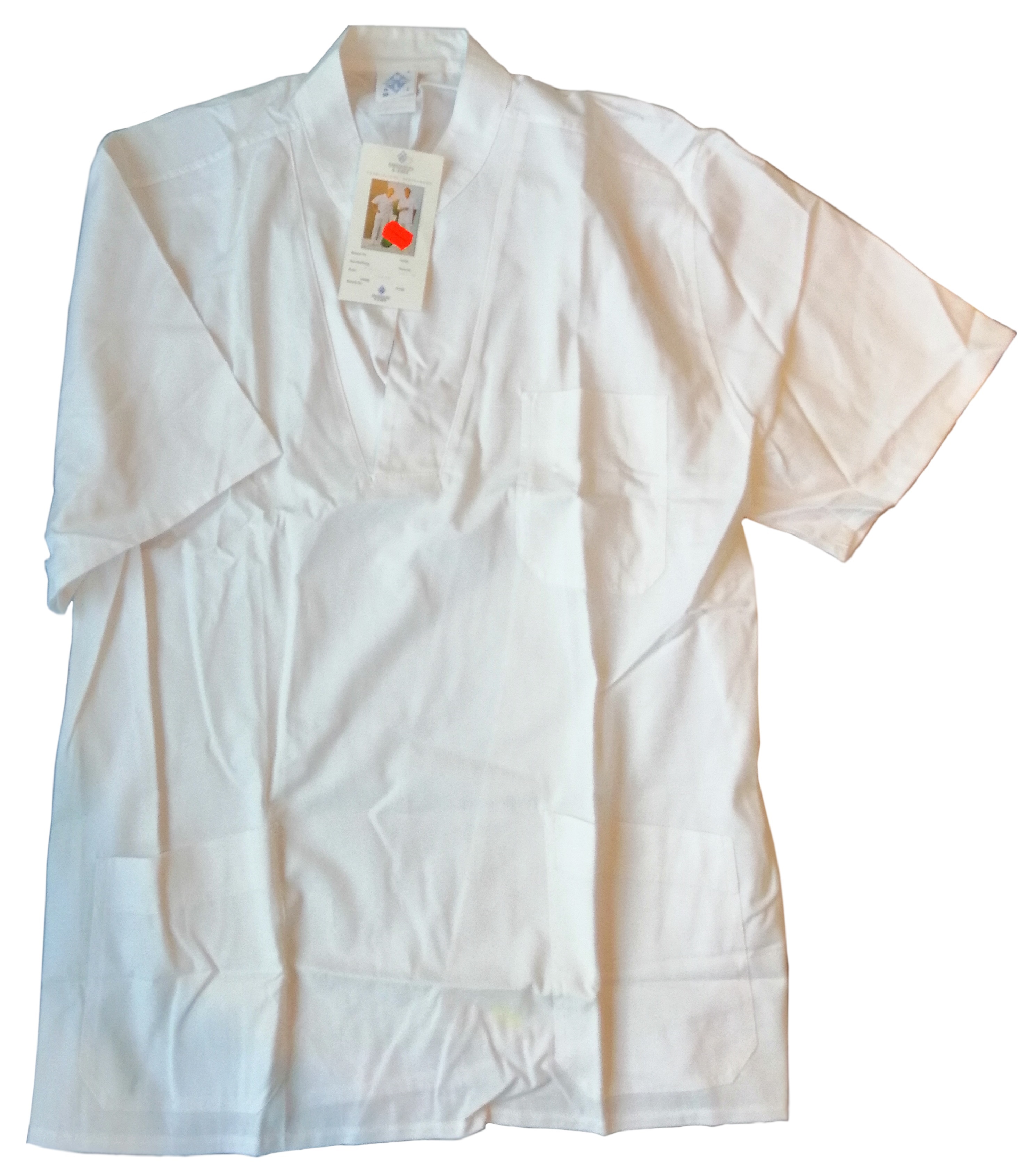 DE BERKEL B L Herren Schlüpfhemd Arbeitskasack Berufskasack Schlupfjacke Kittel weiß Nr 15518