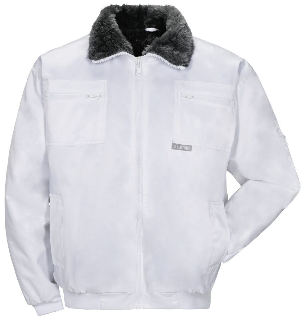 PLANAM-Kälteschutz, Winter-Arbeits-Berufs-Piloten-Jacke, Gletscher, weiss