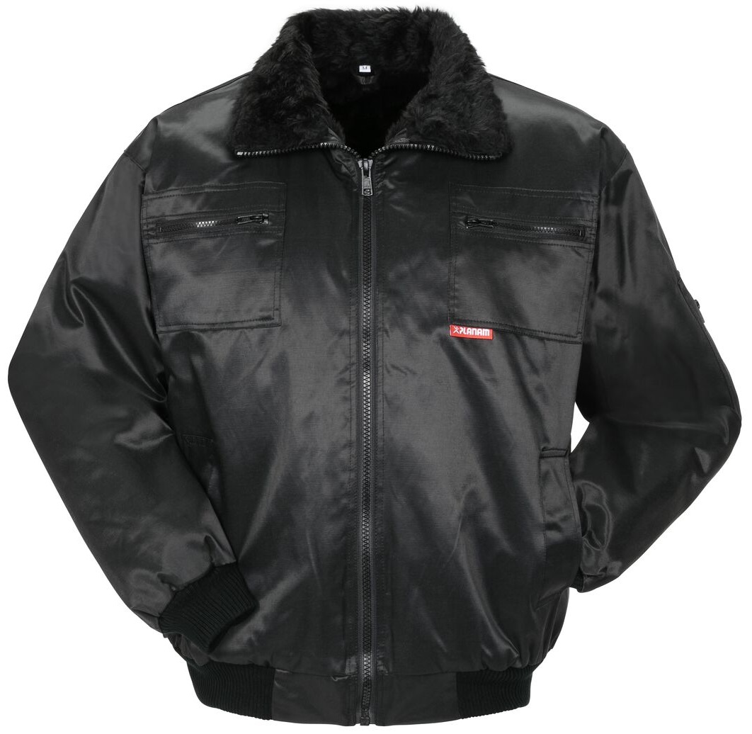 PLANAM-Kälteschutz, Winter-Arbeits-Berufs-Piloten-Jacke, Gletscher, schwarz