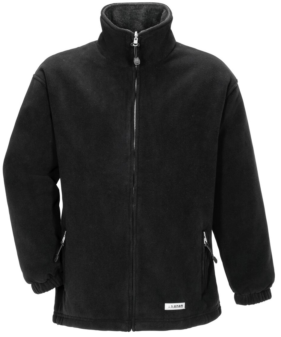 PLANAM-Kälteschutz, Fleece-Winter-Arbeits-Berufs-Jacke, Stream, schwarz/anthrazit
