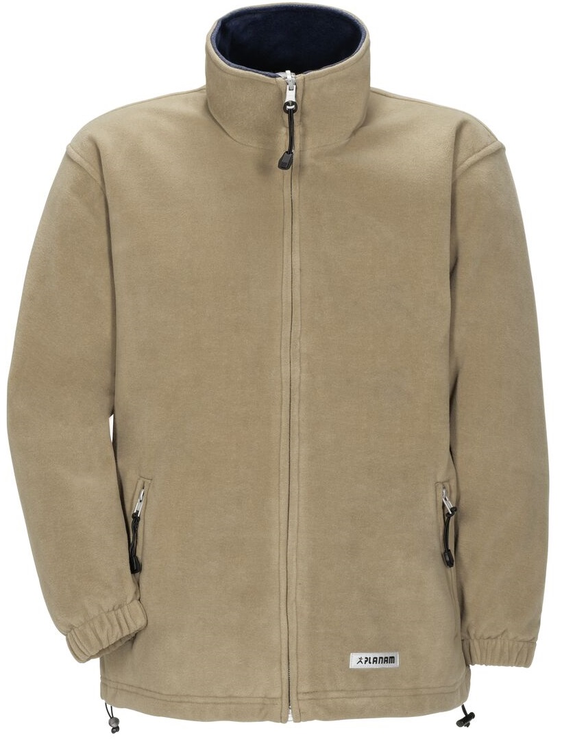 PLANAM-Kälteschutz, Fleece-Winter-Arbeits-Berufs-Jacke, Stream, camel/marine