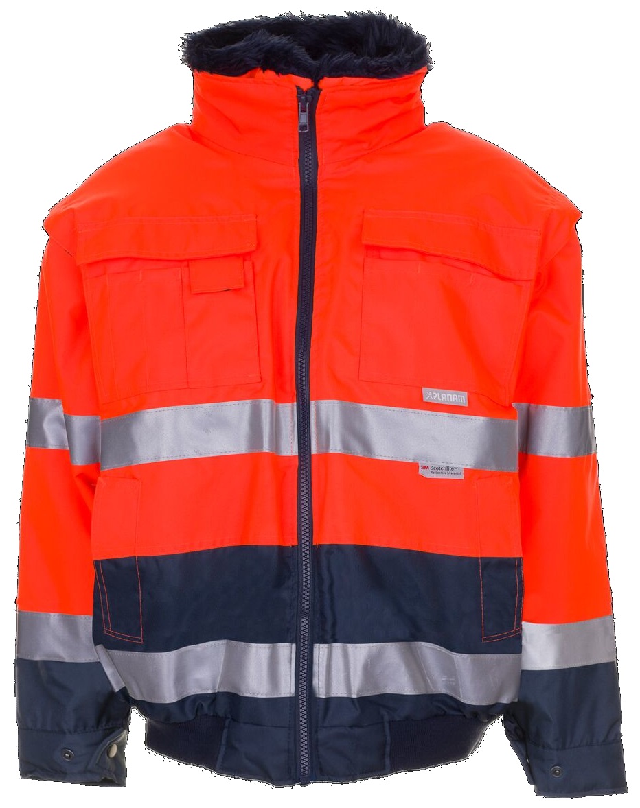 PLANAM-Warnschutz, Comfort-Jacke, orange/marine