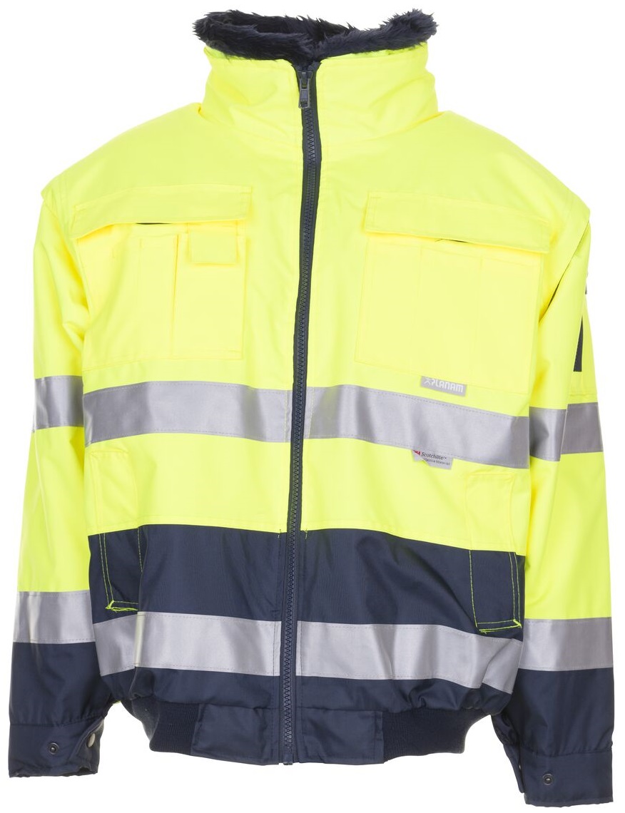 PLANAM-Warnschutz, Comfort-Jacke, gelb/marine