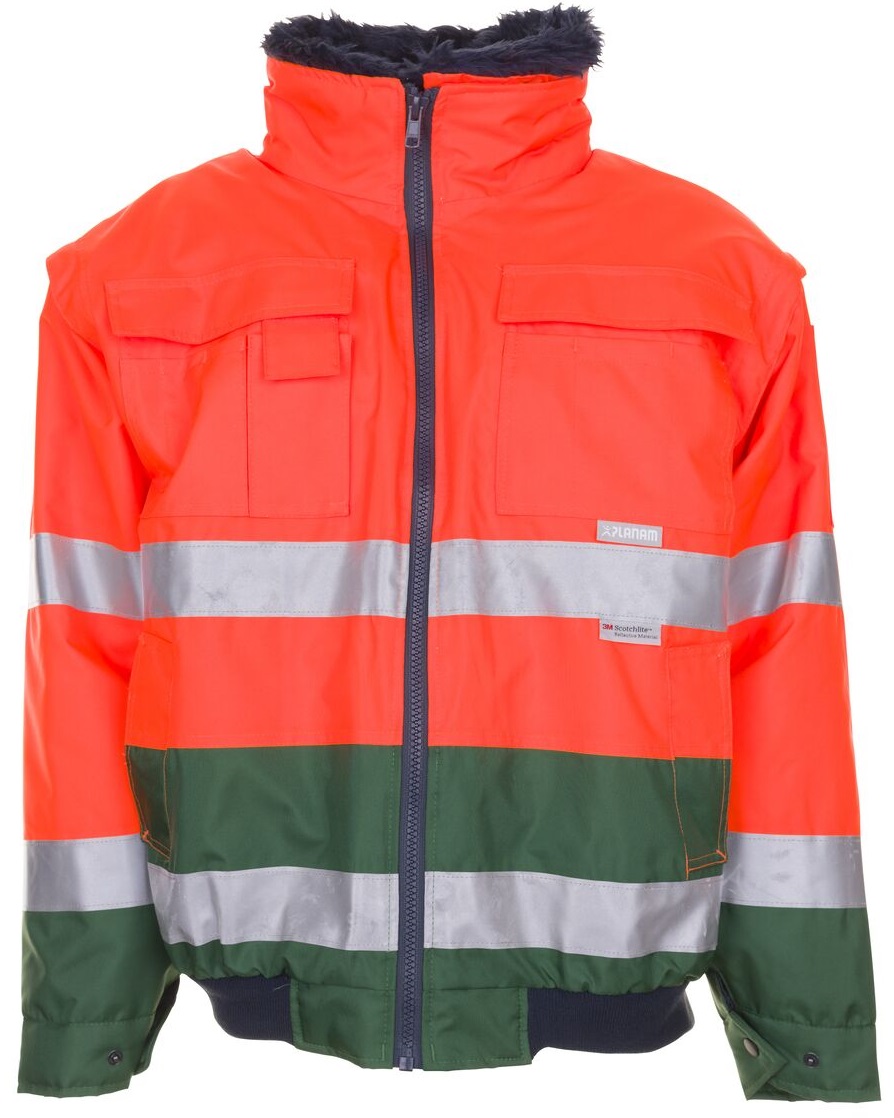 PLANAM-Warnschutz, Comfort-Jacke, orange/grün
