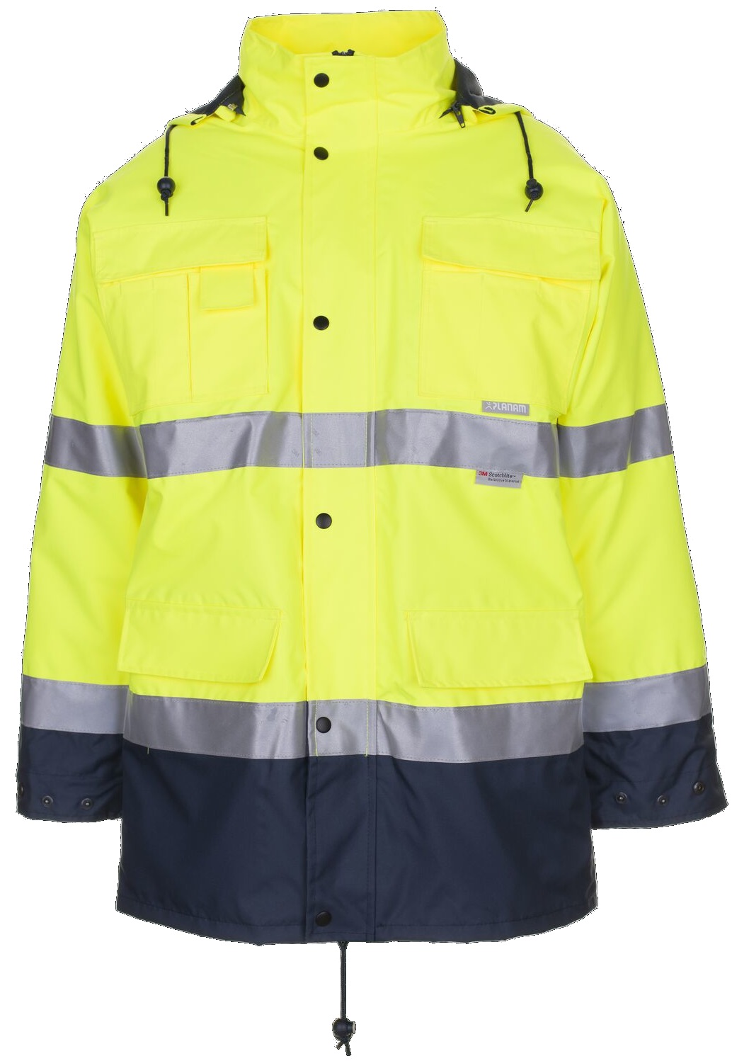PLANAM-Warnschutz, Parka, gelb/marine