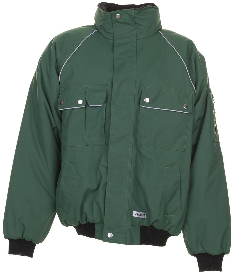 PLANAM-Kälteschutz, Winter-Arbeits-Berufs-Jacke, Blouson, CANVAS 320,  grün/grün