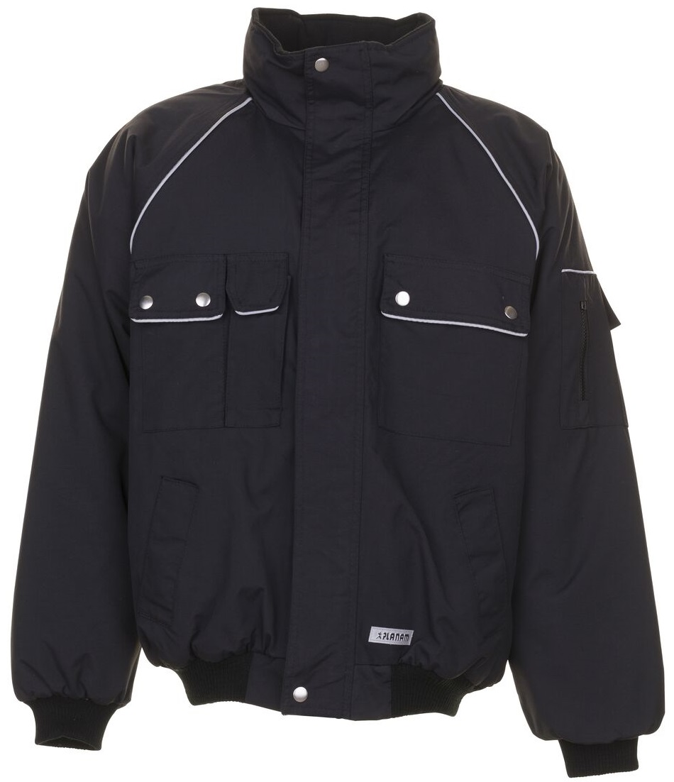 PLANAM-Kälteschutz, Winter-Arbeits-Berufs-Jacke, Blouson, CANVAS 320, schwarz/schwarz