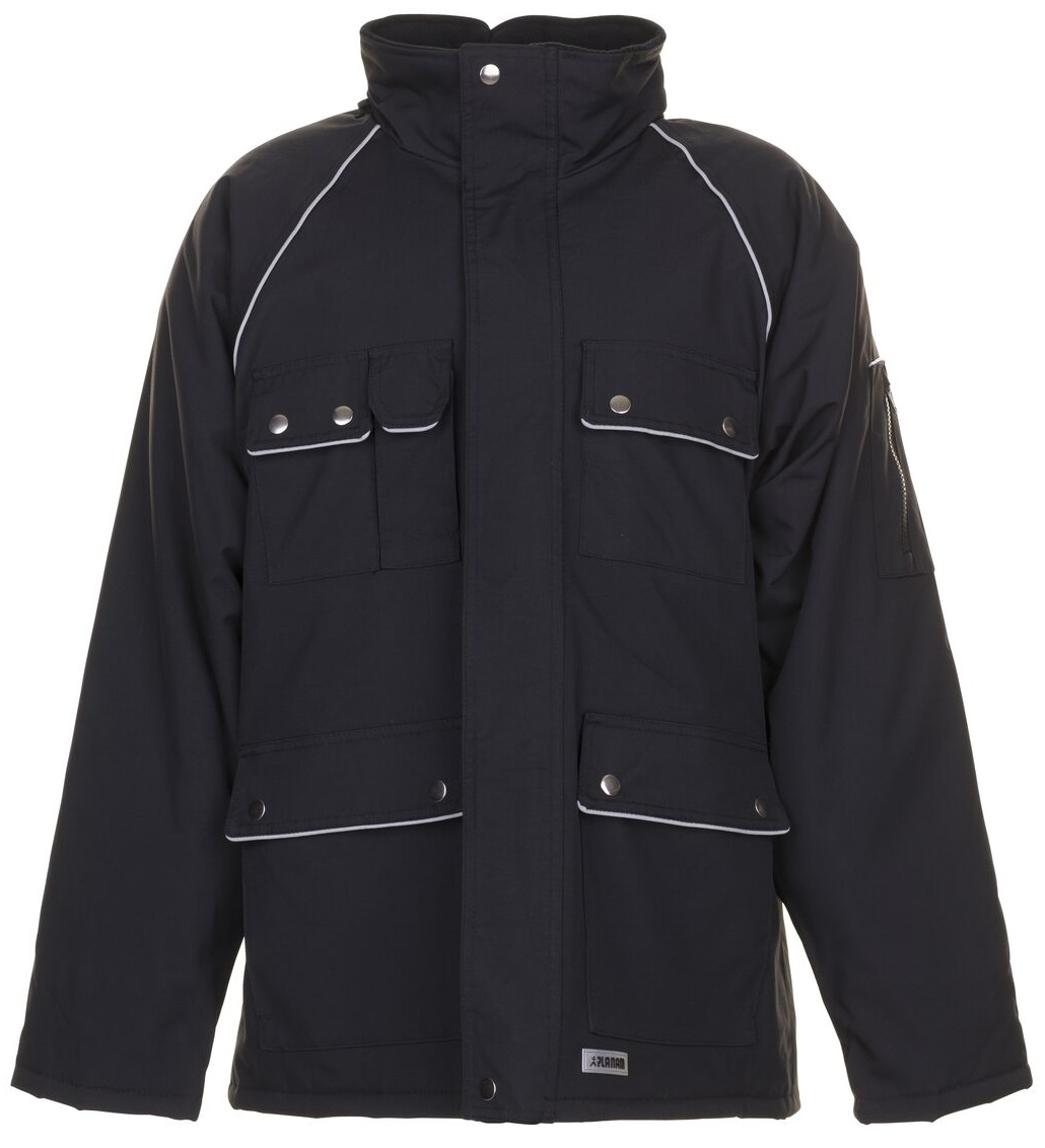 PLANAM-Kälteschutz, Winter-Arbeits-Berufs-Parka, Canvas, 320 g, schwarz