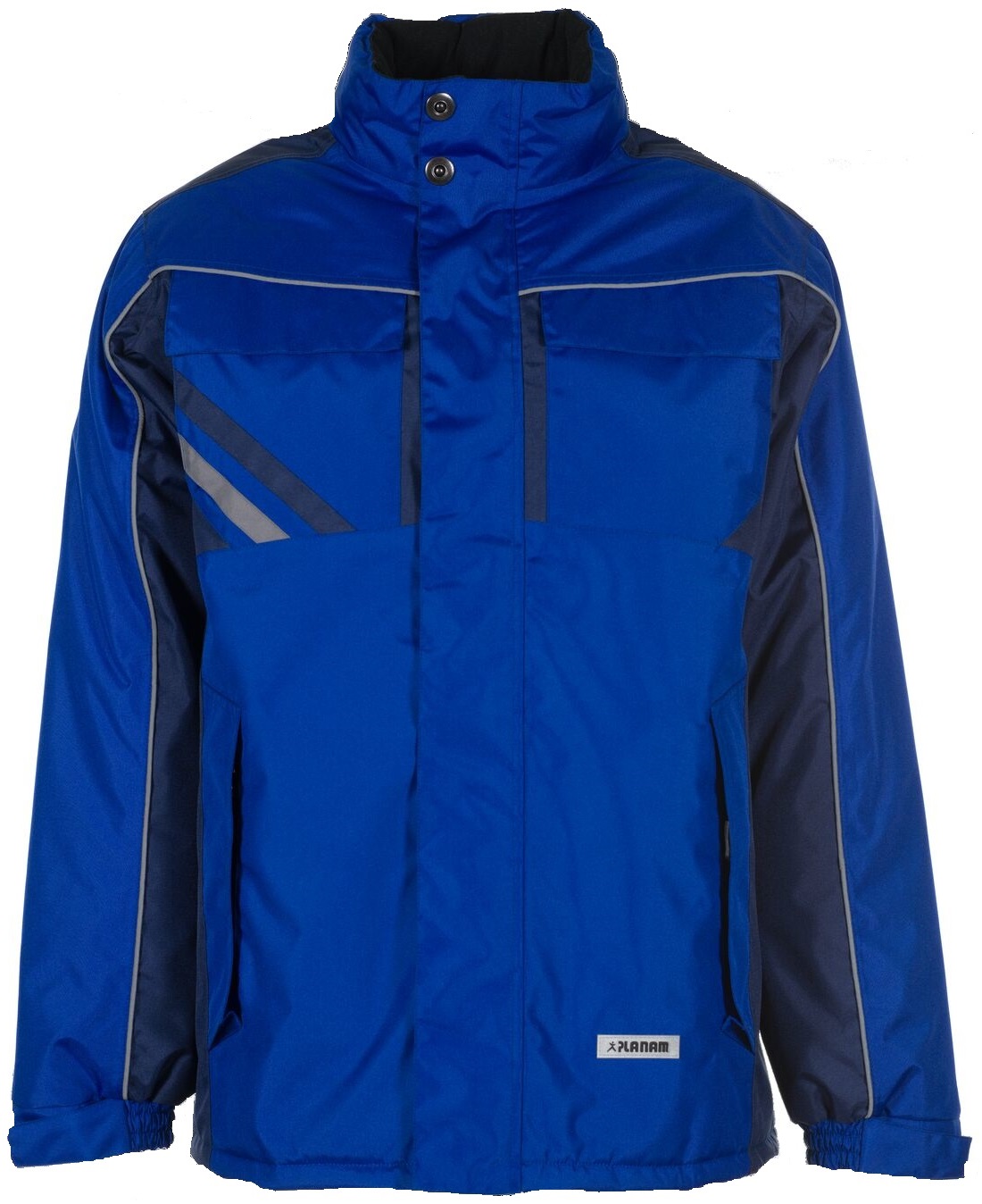PLANAM-Kälteschutz, Winter-Wetter-Arbeits-Berufs-Jacke, Highline, kornblau/marine/zink