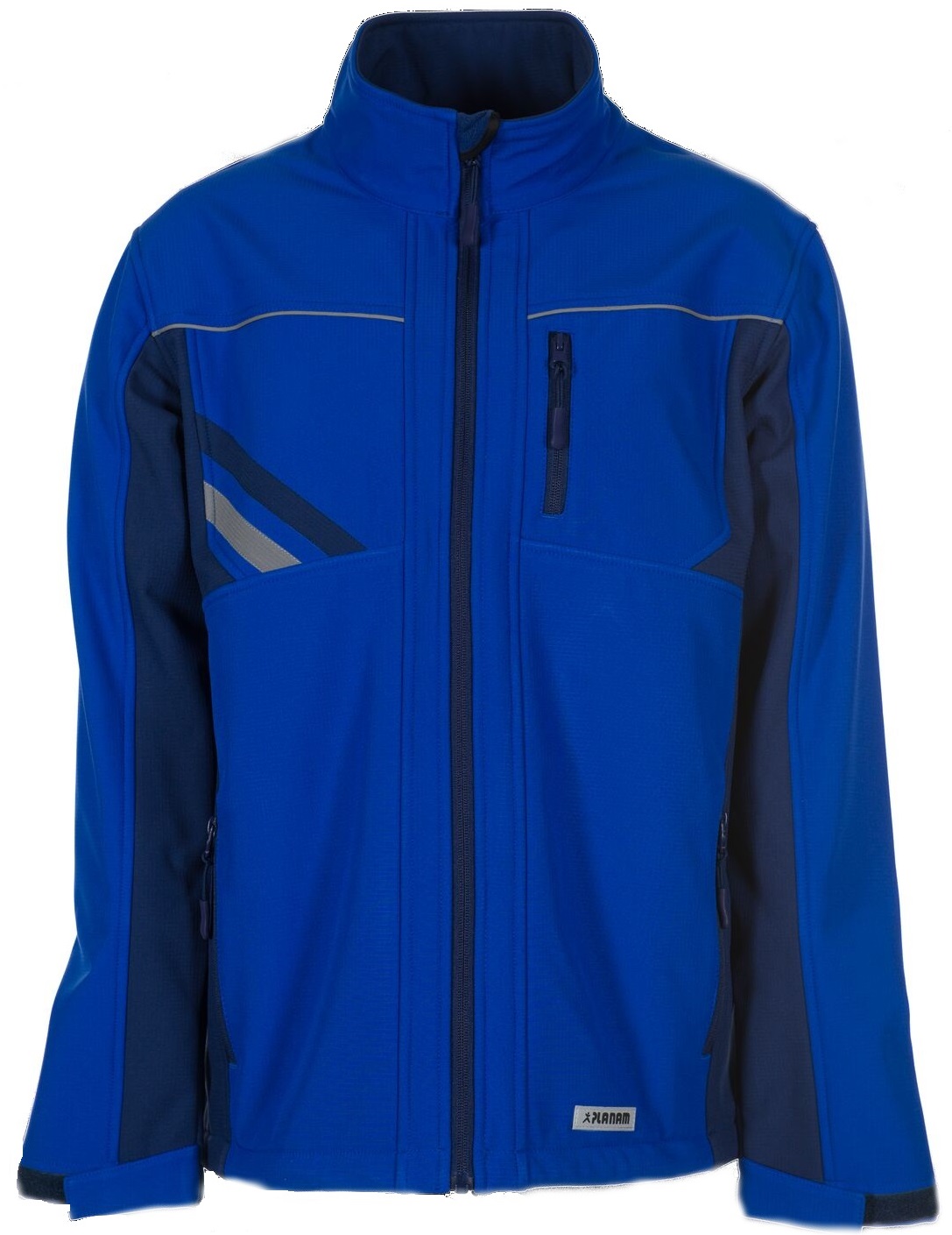 PLANAM-Kälteschutz, Winter-Softshell-Arbeits-Berufs-Jacke, Highline, kornblau/marine/zink