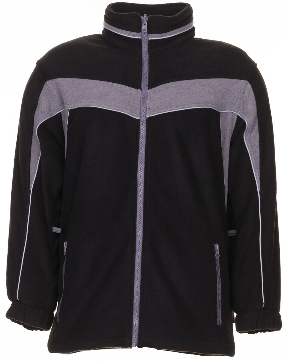 PLANAM-Kälteschutz, Fleece-Winter-Arbeits-Berufs-Jacke, PLALINE, schwarz/zink