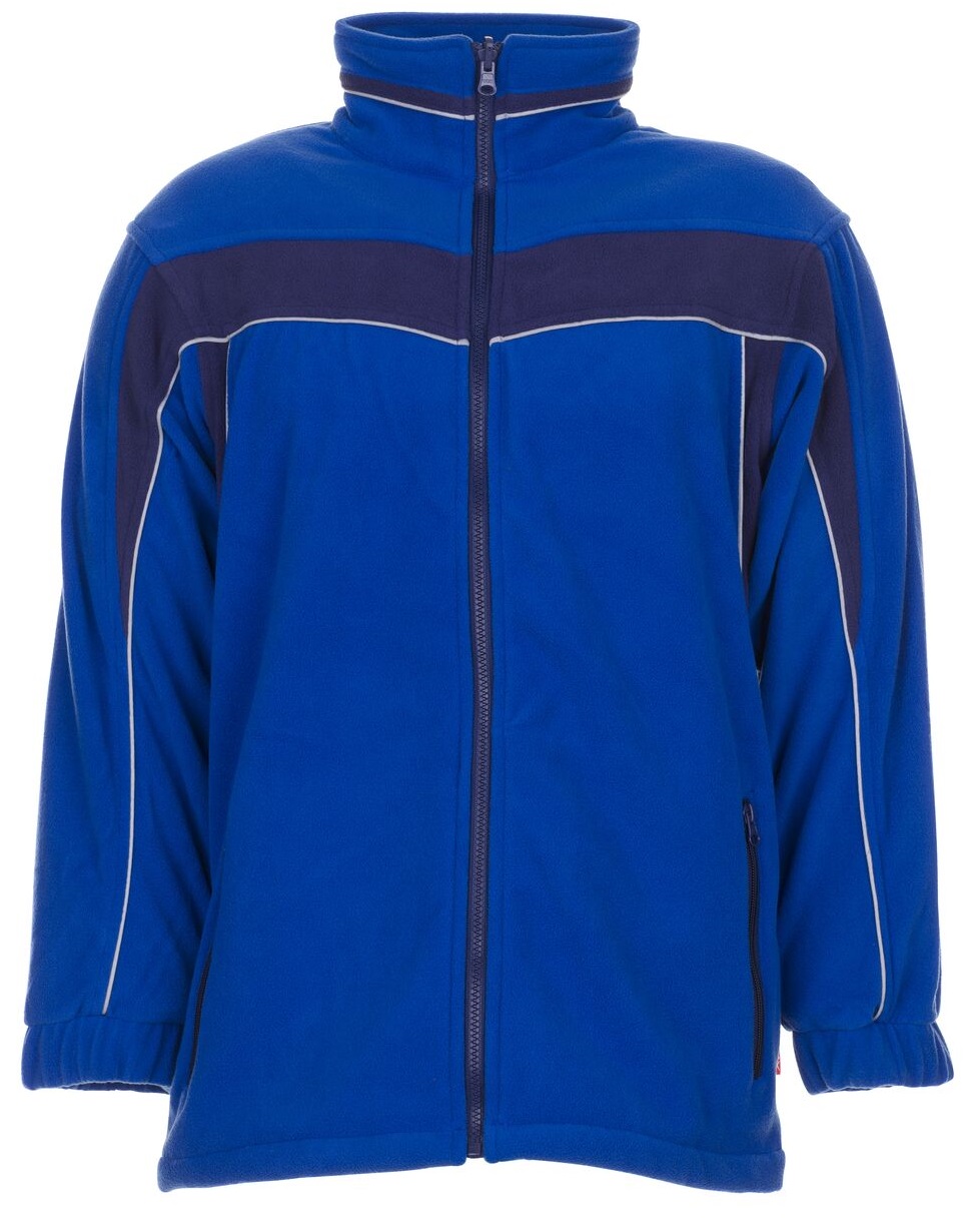 PLANAM-Kälteschutz, Fleece-Winter-Arbeits-Berufs-Jacke, PLALINE, kornblau/marine