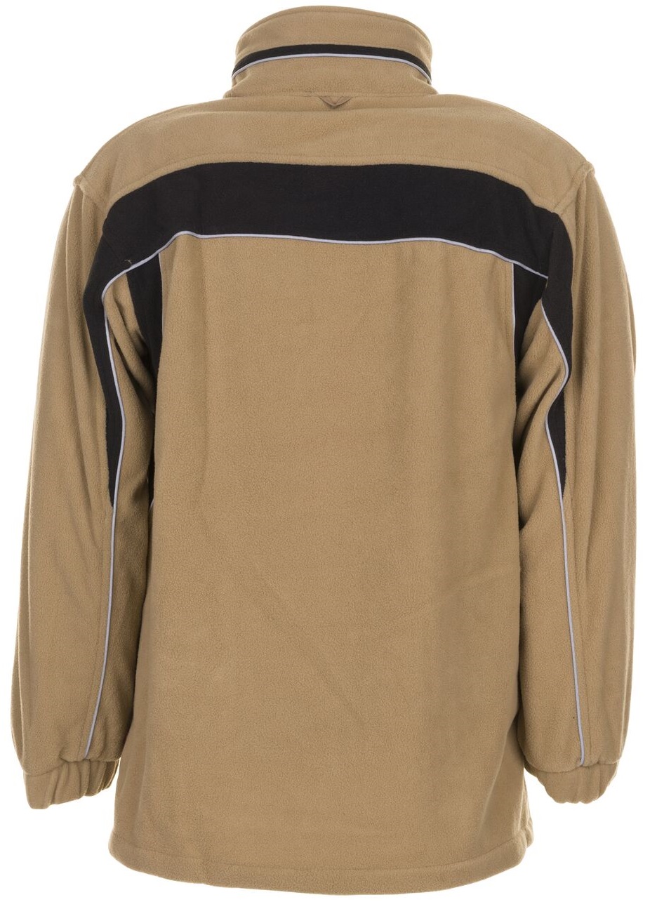 PLANAM-Kälteschutz, Fleece-Winter-Arbeits-Berufs-Jacke, PLALINE, sand/schwarz