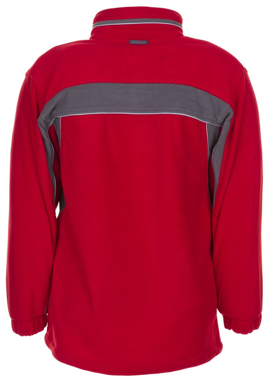 PLANAM-Kälteschutz, Fleece-Arbeits-Berufs-Jacke, PLALINE, rot/schiefer