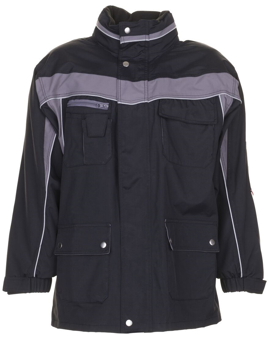 PLANAM-Kälteschutz, Allwetter Winter-Arbeits-Berufs-Jacke, PLALINE, schwarz/zink