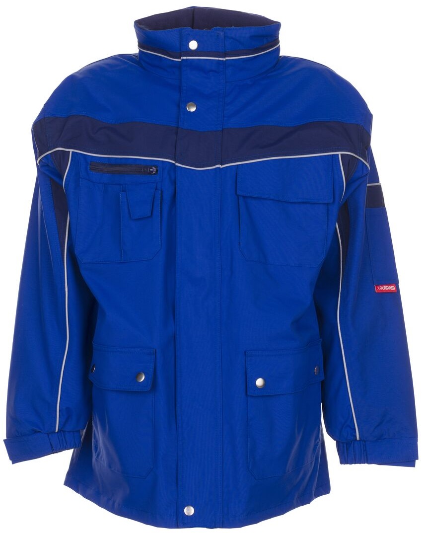 PLANAM-Kälteschutz, Allwetter Winter-Arbeits-Berufs-Jacke, PLALINE, kornblau/marine
