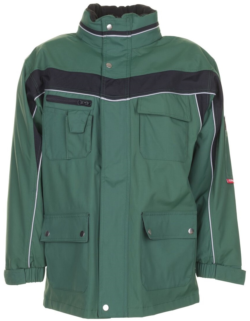 PLANAM-Kälteschutz, Allwetter Winter-Arbeits-Berufs-Jacke, PLALINE, grün/schwarz