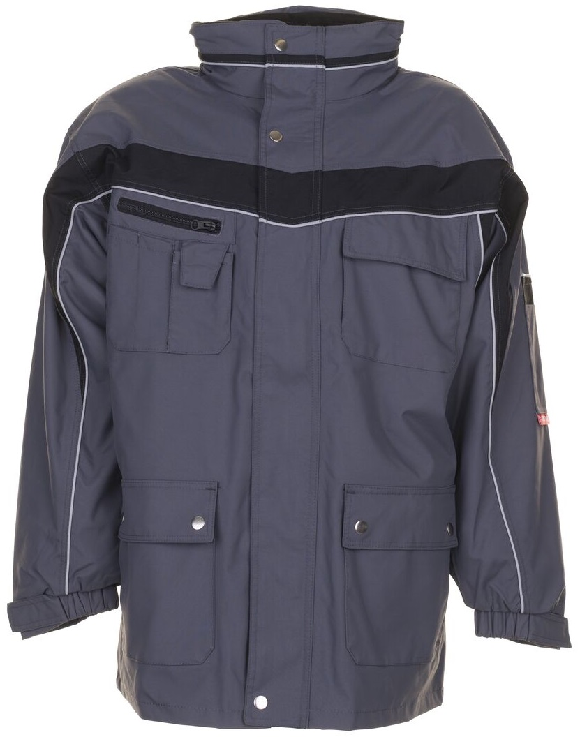PLANAM-Kälteschutz, Allwetter Winter-Arbeits-Berufs-Jacke, PLALINE, schiefer/schwarz