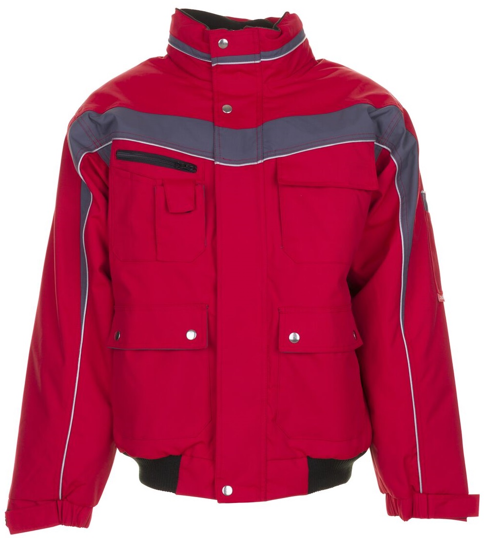 PLANAM-Kälteschutz, Winter-Wetter-Arbeits-Berufs-Jacke, Blouson, rot/schiefer