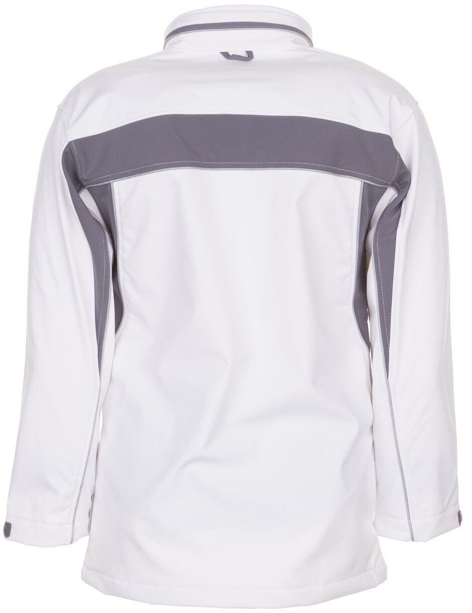 PLANAM-Kälteschutz, Softshell-Arbeits-Berufs-Jacke, Plaline, reinweiß/zink