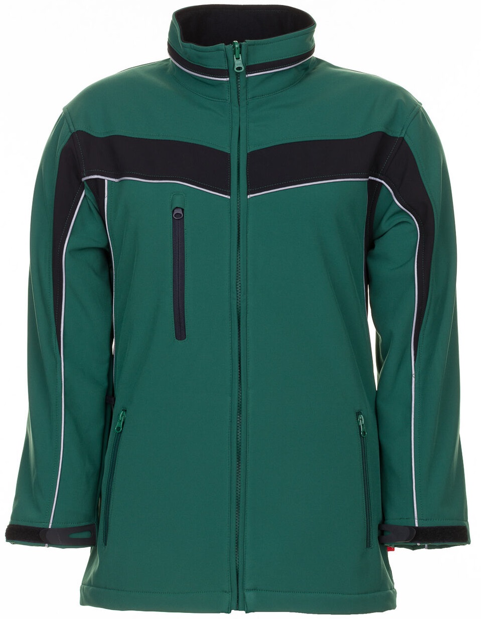 PLANAM-Kälteschutz, Softshell-Arbeits-Berufs-Jacke, Plaline, grün/schwarz