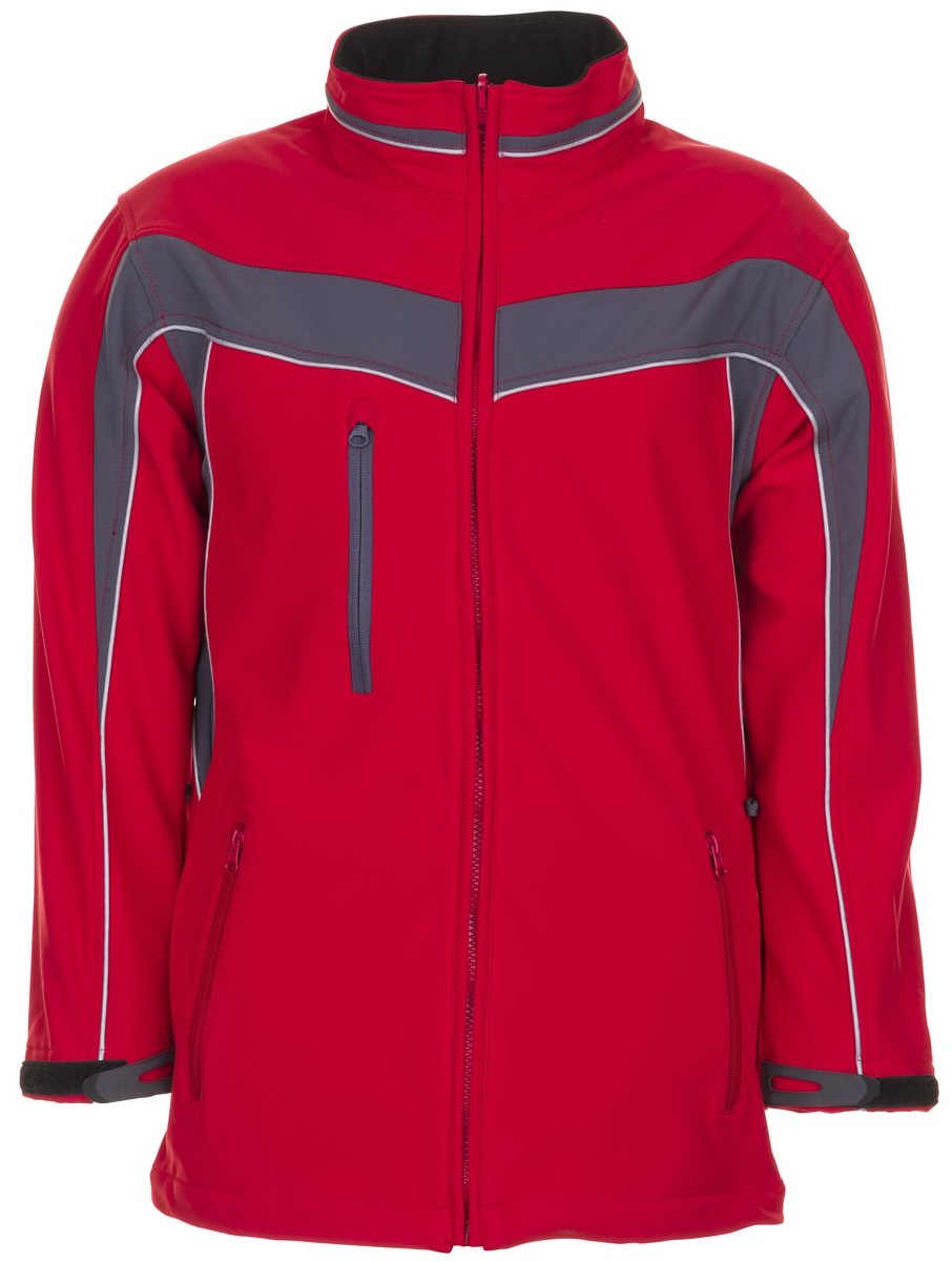 PLANAM-Kälteschutz, Softshell-Arbeits-Berufs-Jacke, Plaline, rot/schiefer