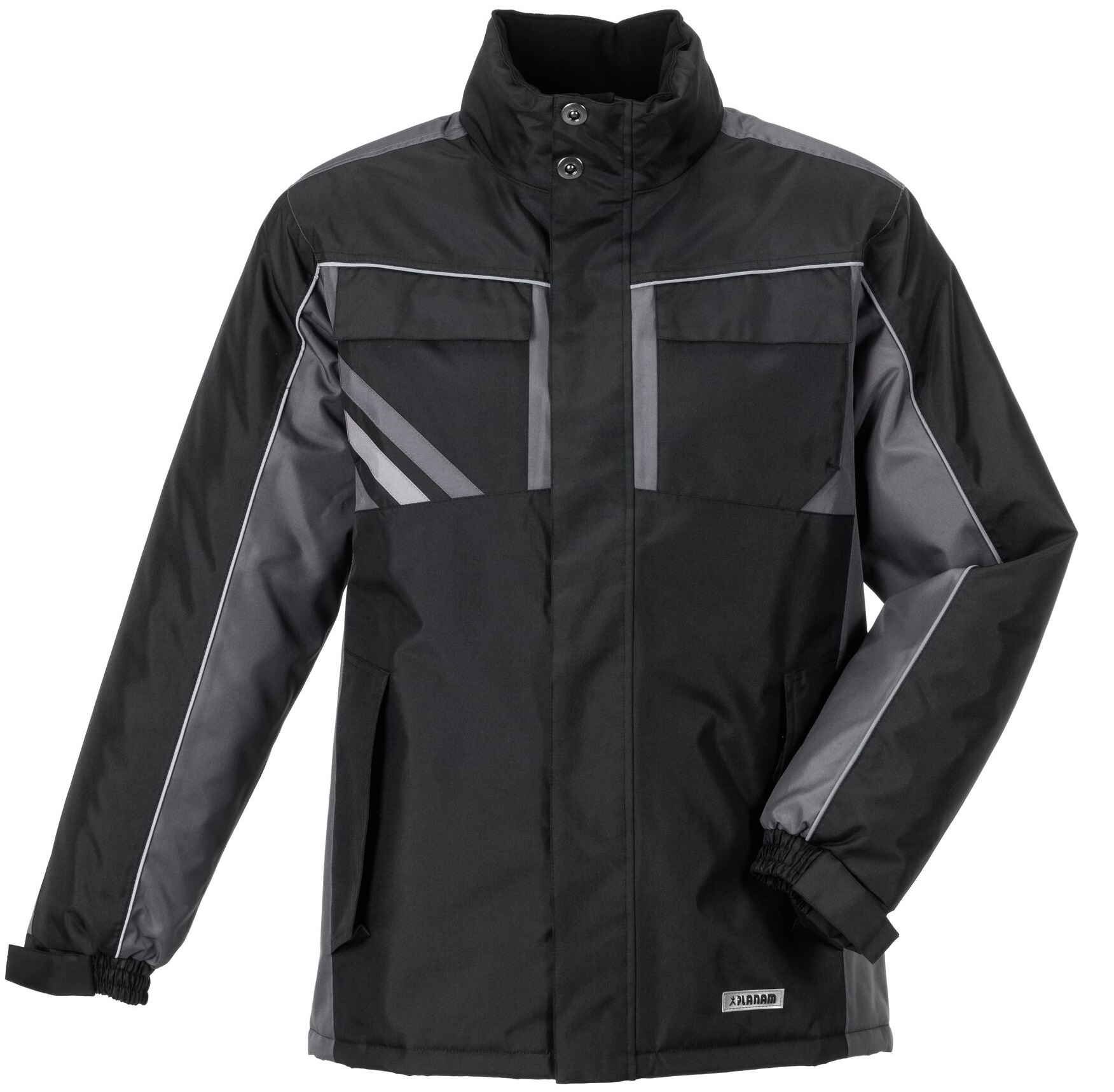 PLANAM-Kälteschutz, Winter-Wetter-Arbeits-Berufs-Jacke, Highline, schwarz/schiefer/zink