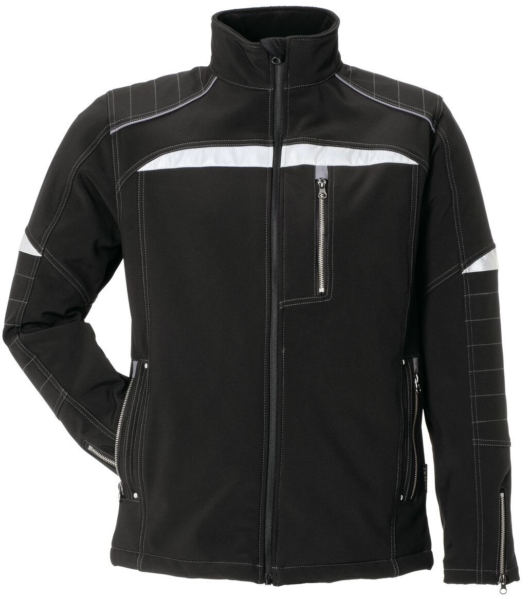 PLANAM-Kälteschutz, Softshell-Arbeits-Berufs-Jacke, Duraline, 270 g/m², schwarz/grau