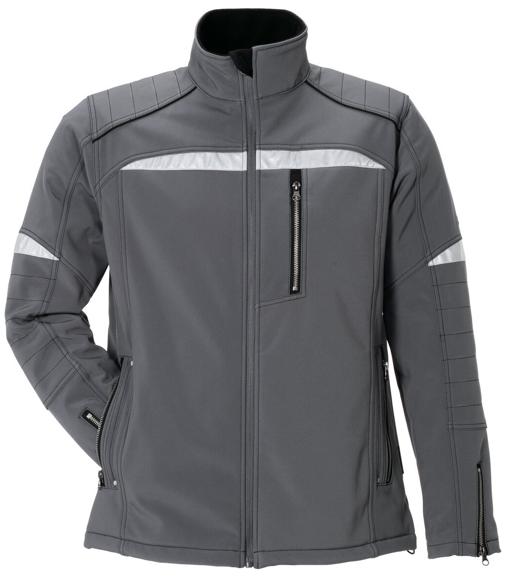 PLANAM-Kälteschutz, Softshell-Arbeits-Berufs-Jacke, Duraline, 270 g/m², grau/schwarz