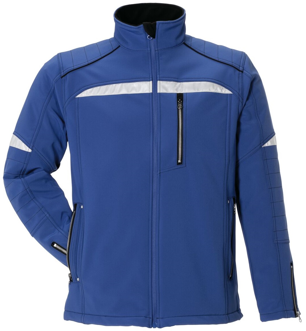 PLANAM-Kälteschutz, Softshell-Arbeits-Berufs-Jacke, Duraline, 270 g/m², kornblau/schwarz