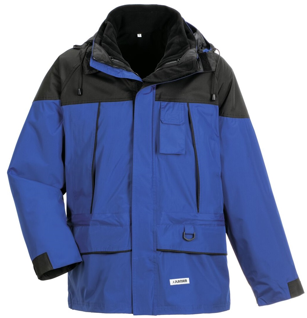 PLANAM-Kälteschutz, Twister, Winter-Arbeits-Berufs-Jacke, blau/schwarz